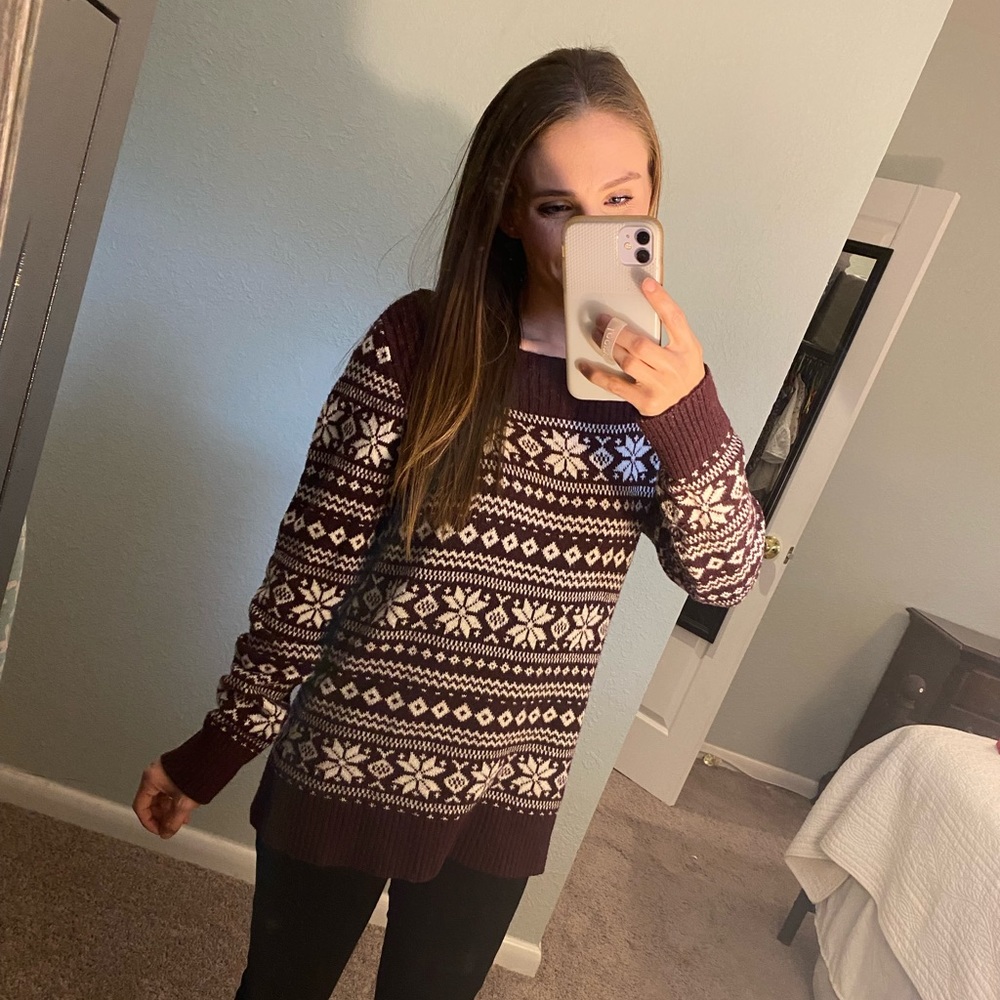 Loft outlet maroon sweater